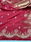 Red Handwoven Pure Banarasi Silk Saree