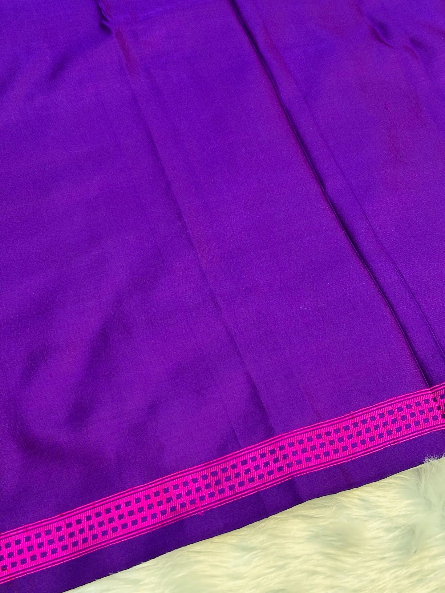 Pure Banarasi Tanchui Handwoven Silk Saree –  Purple Elegance