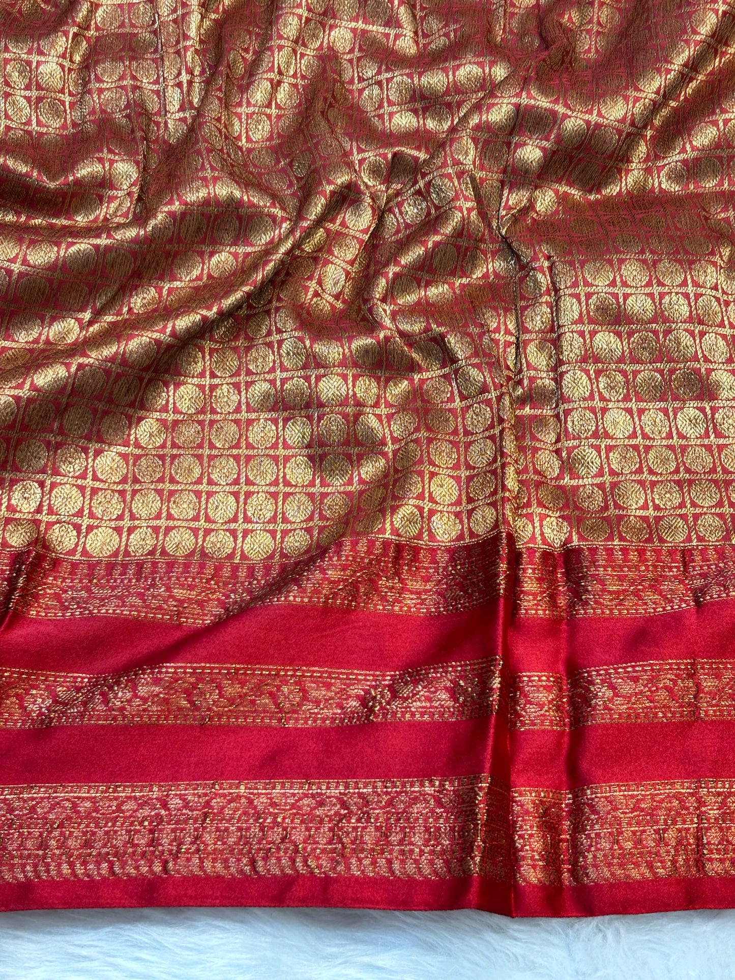 Yellow Banarasi Pure Tussar Georgette Saree