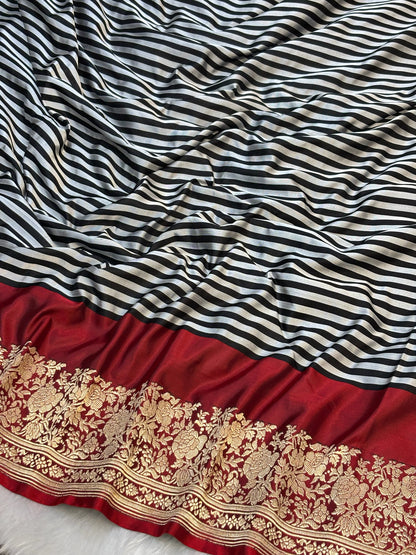 Pure Mashru Handwoven Silk Saree – Elegance