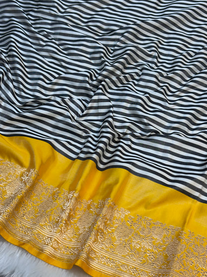 Pure Mashru Handwoven Silk Saree – Elegance