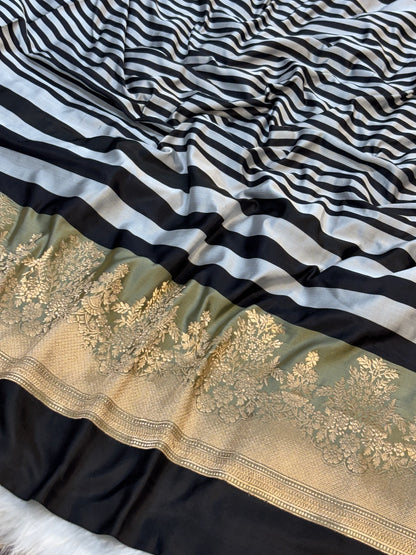 Pure Mashru Handwoven Silk Saree – Elegance