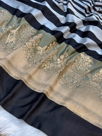 Pure Mashru Handwoven Silk Saree – Elegance