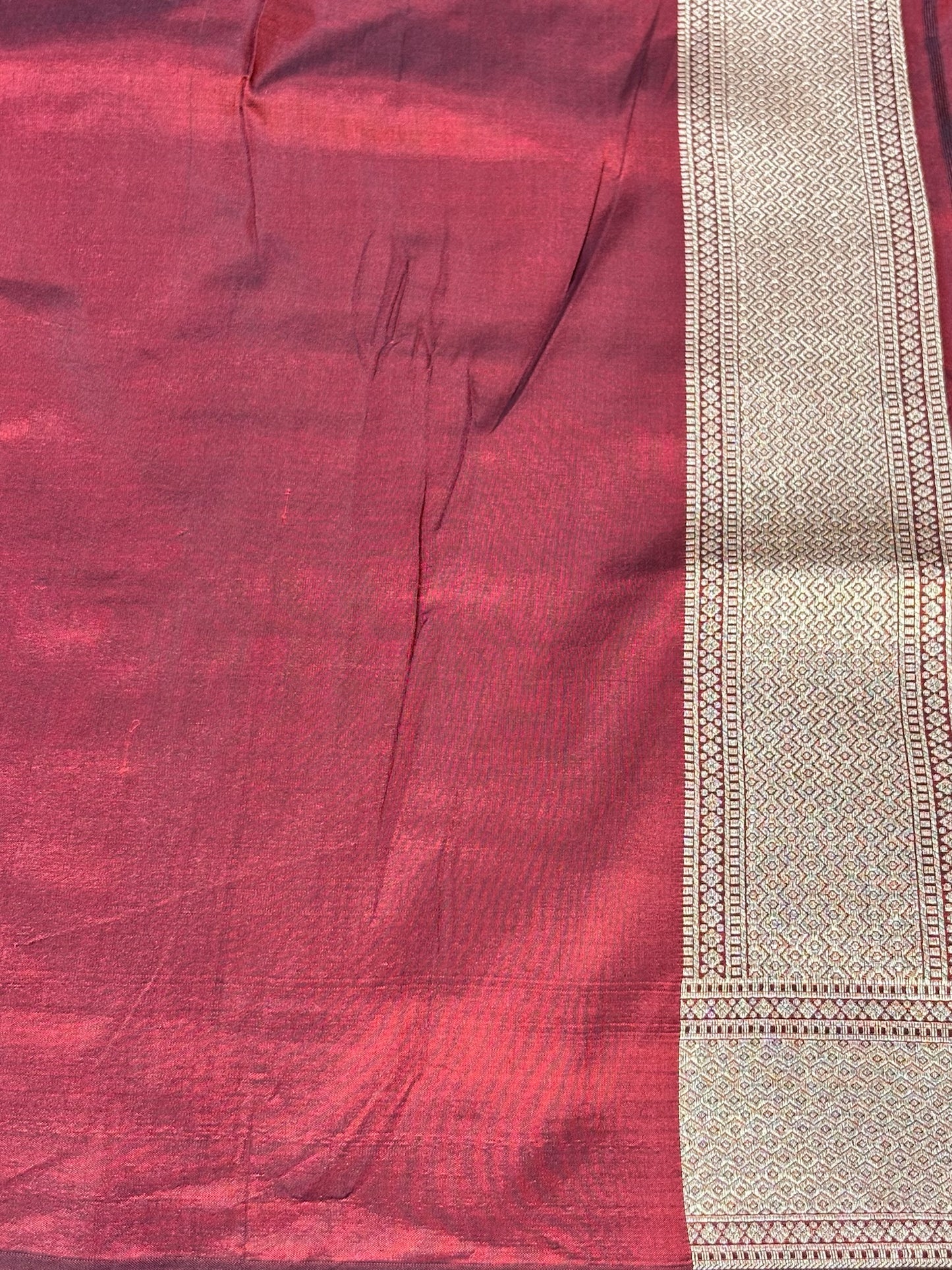 Banarasi Brown Pure Silk Brocade Saree – Luxurious Katan Silk with Intricate Brocade Weave