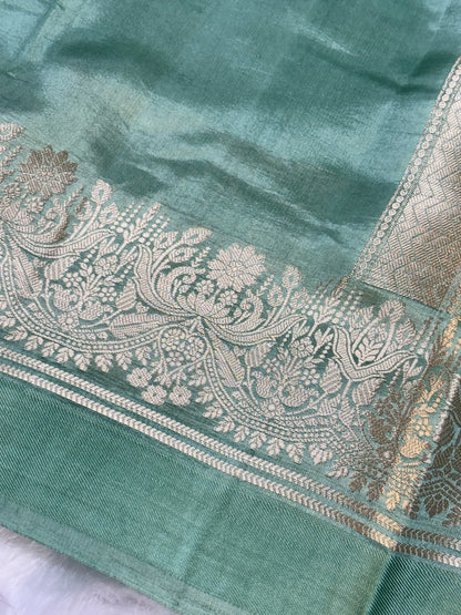 Pure Banarasi Soft Silk Saree – Sea Green  | Traditional Banarasi saree