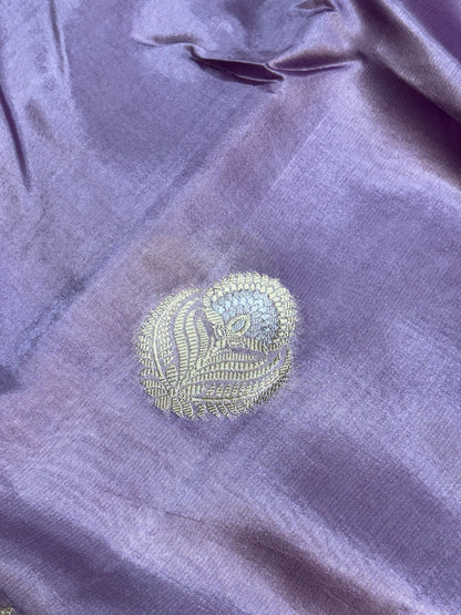 Pure Banarasi Soft Silk Saree – Lavender | Traditional Banarasi saree