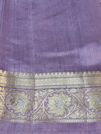 Pure Banarasi Soft Silk Saree – Lavender | Traditional Banarasi saree