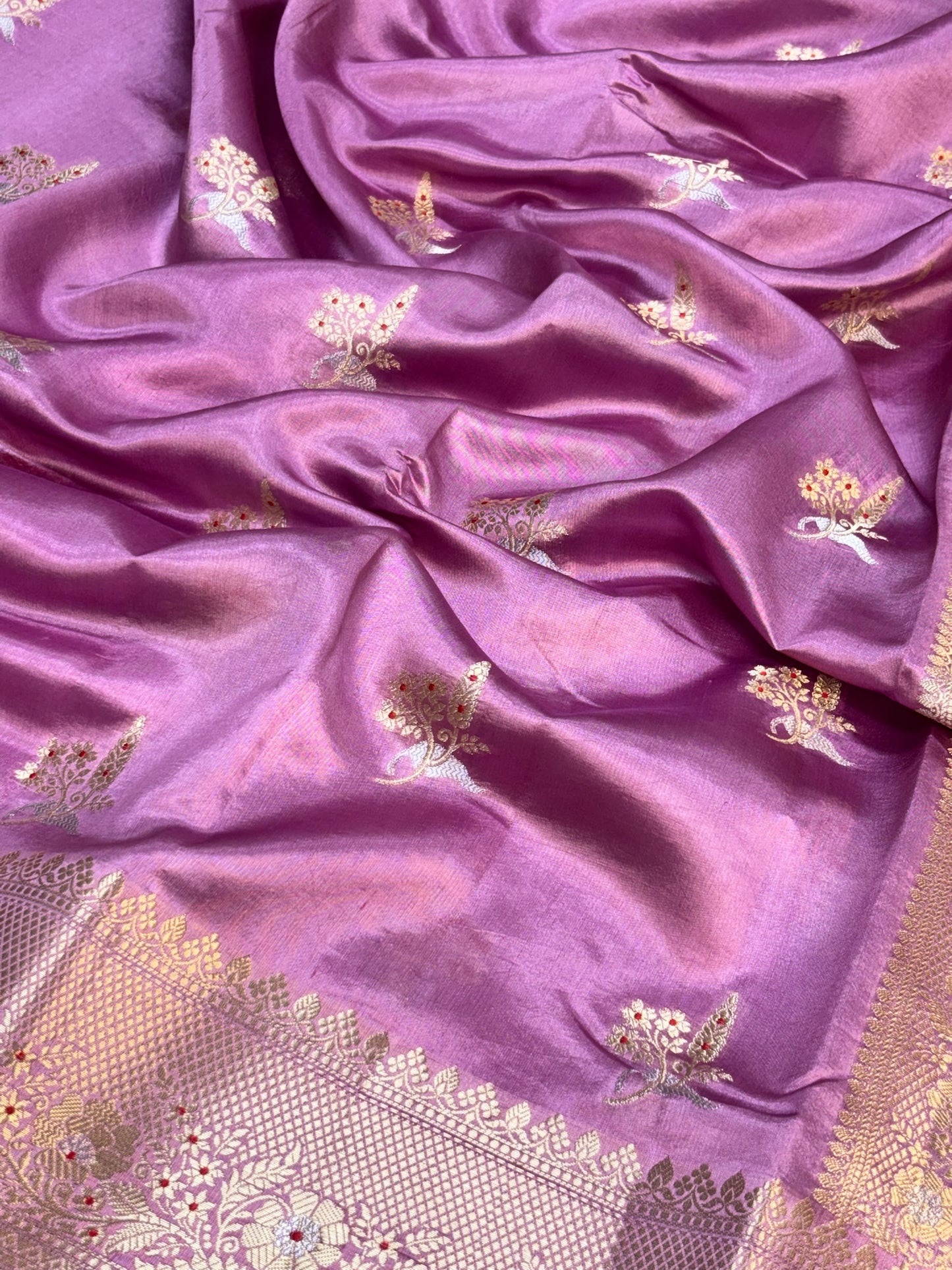 Pure Banarasi Soft Silk Saree – Orchid Pink | Traditional Banarasi saree
