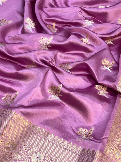 Pure Banarasi Soft Silk Saree – Orchid Pink | Traditional Banarasi saree