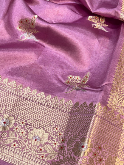 Pure Banarasi Soft Silk Saree – Orchid Pink | Traditional Banarasi saree