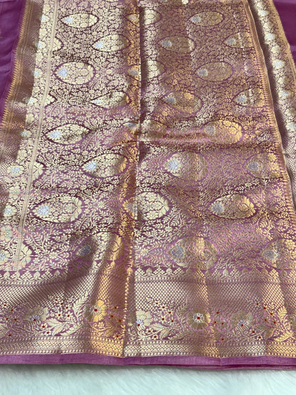 Pure Banarasi Soft Silk Saree – Orchid Pink | Traditional Banarasi saree