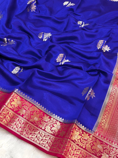 Pure Banarasi Soft Silk Saree – Royal Blue | Traditional Banarasi saree
