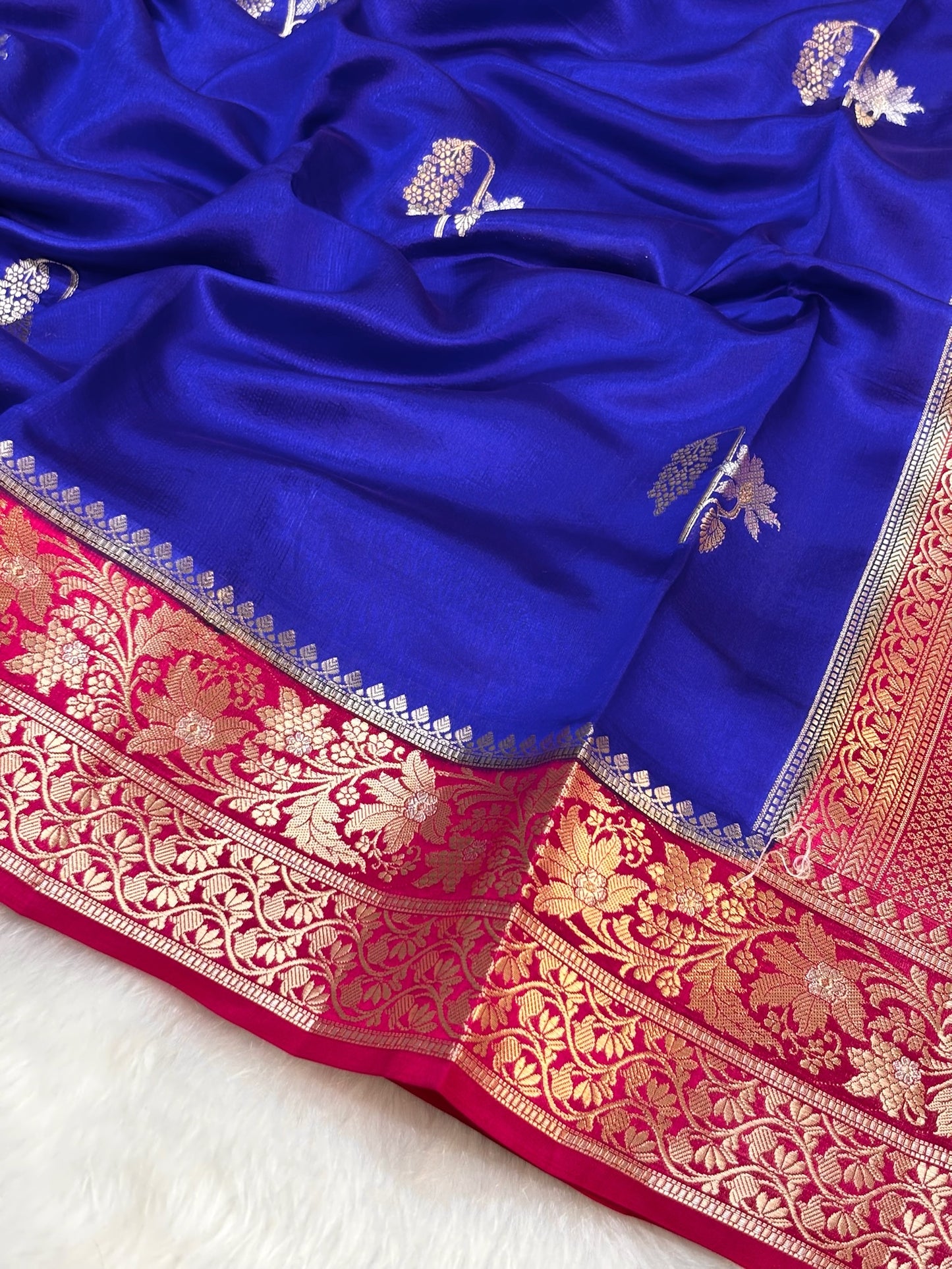 Pure Banarasi Soft Silk Saree – Royal Blue | Traditional Banarasi saree