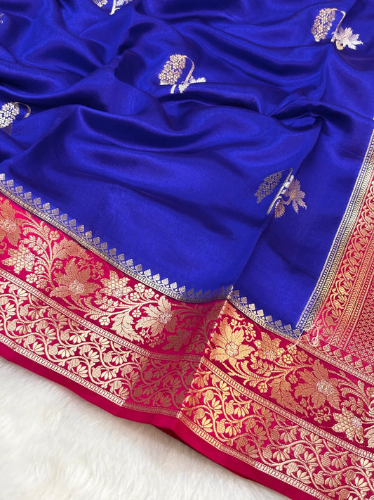 Pure Banarasi Soft Silk Saree – Royal Blue | Traditional Banarasi saree