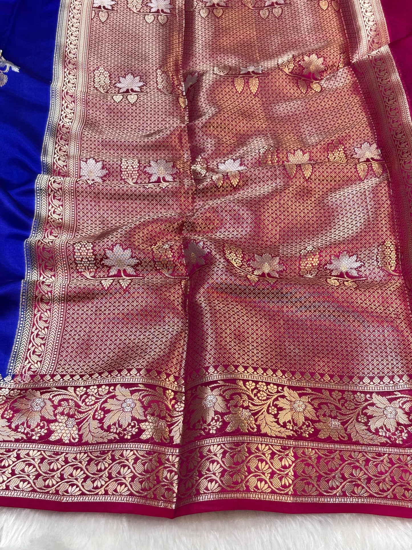 Pure Banarasi Soft Silk Saree – Royal Blue | Traditional Banarasi saree