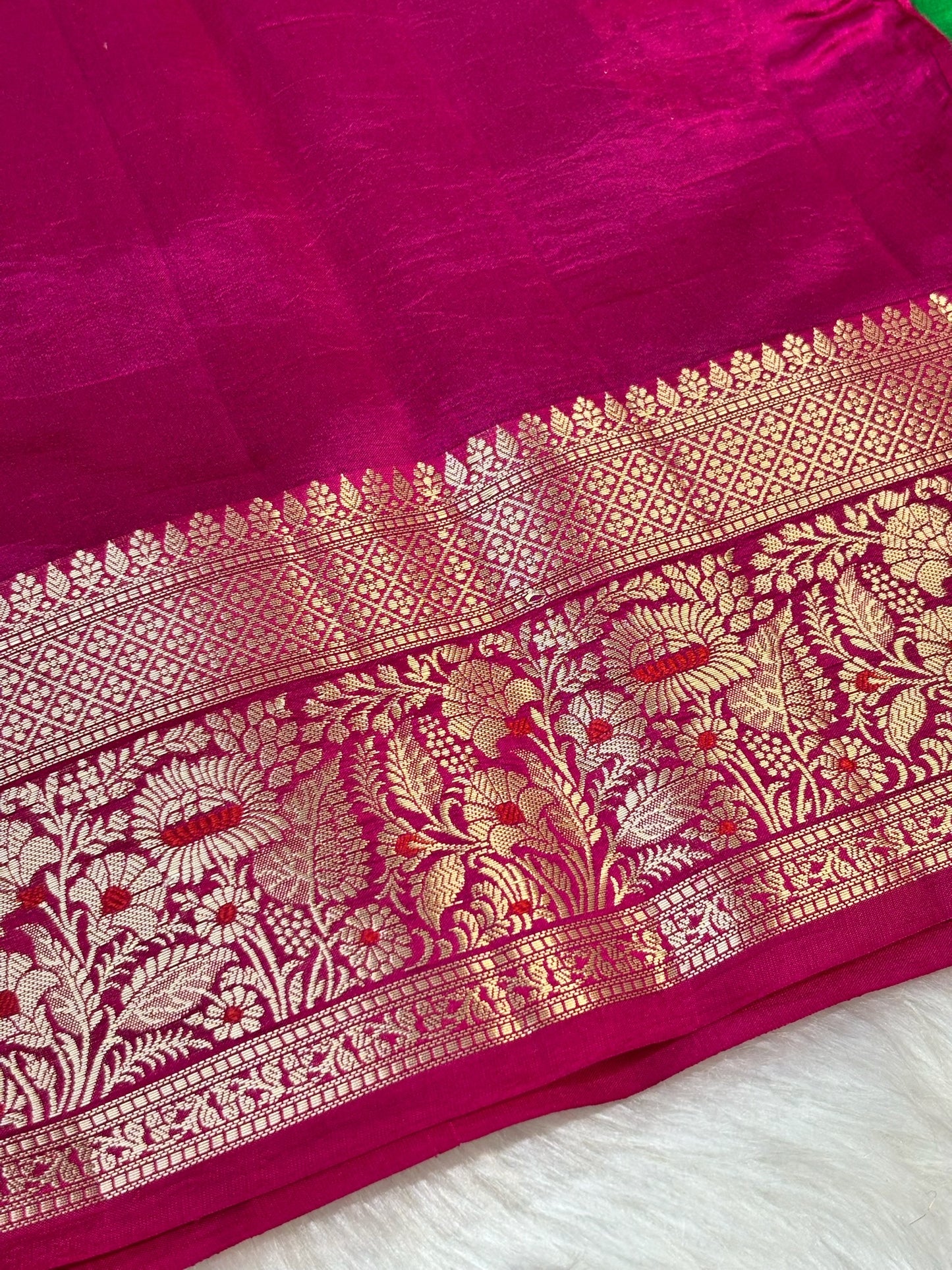Pure Banarasi Soft Silk Saree –  Leaf Green | Traditional Banarasi saree