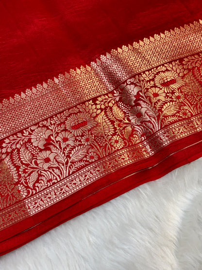 Pure Banarasi Soft Silk Saree –  Green | Traditional Banarasi saree