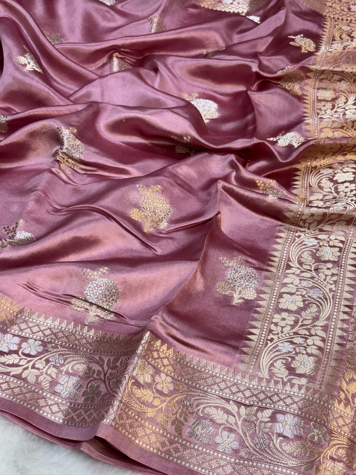 Pure Banarasi Soft Silk Saree –  Baby Pink | Traditional Banarasi saree