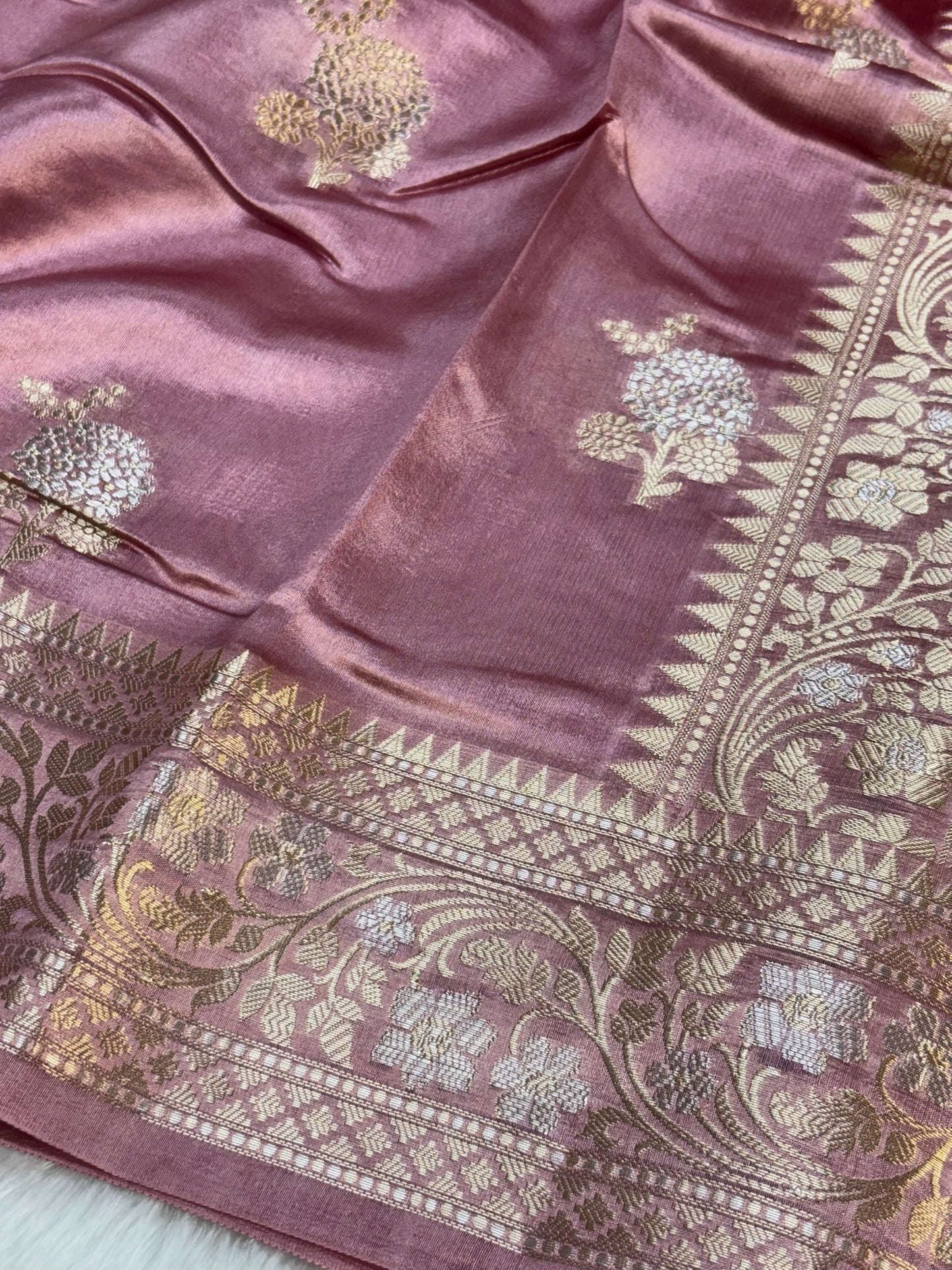 Pure Banarasi Soft Silk Saree –  Baby Pink | Traditional Banarasi saree