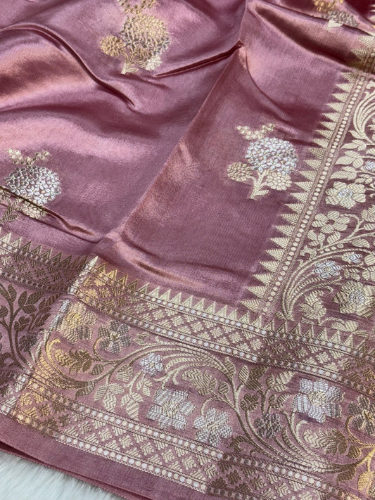 Pure Banarasi Soft Silk Saree –  Baby Pink | Traditional Banarasi saree