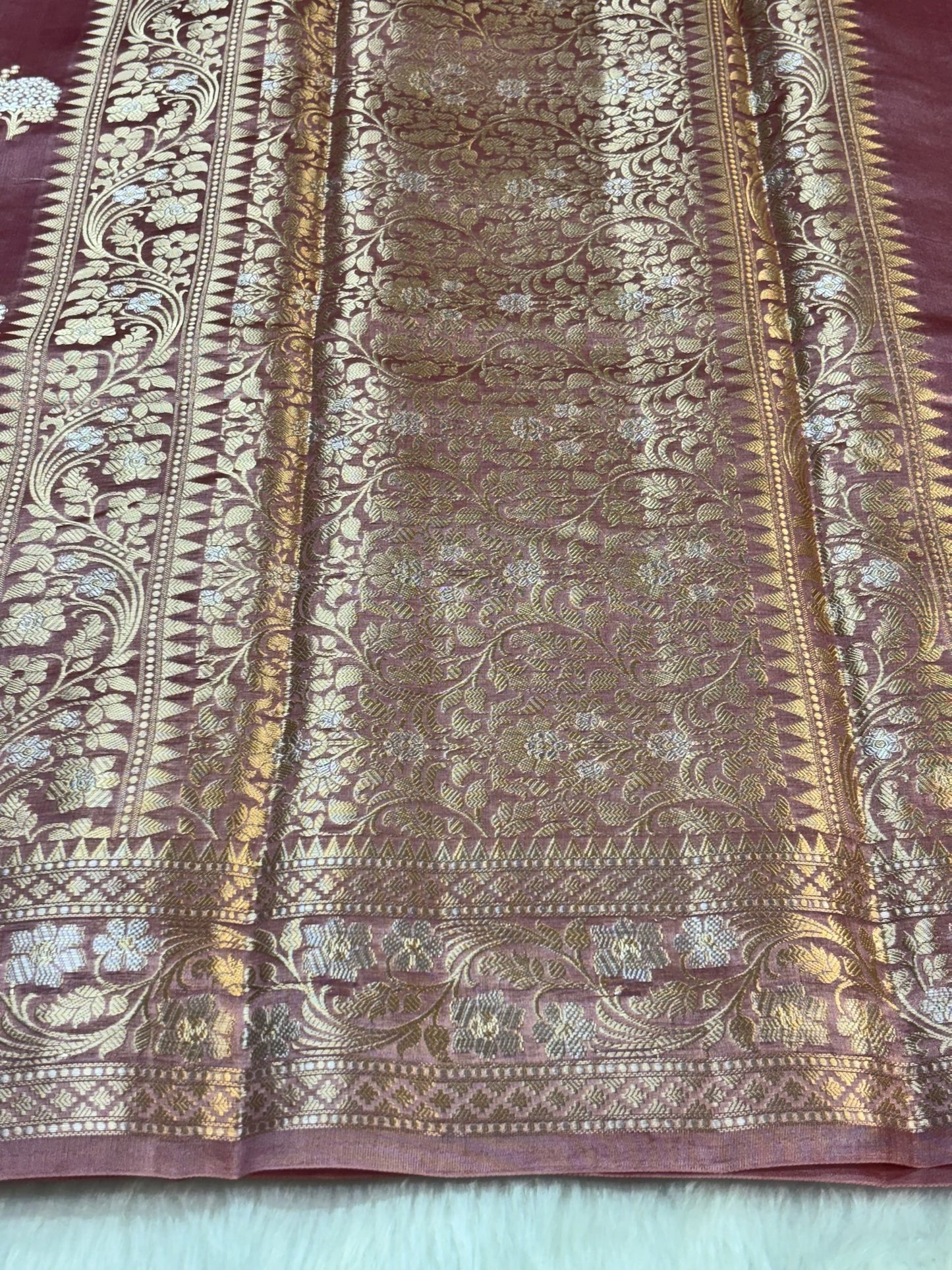 Pure Banarasi Soft Silk Saree –  Baby Pink | Traditional Banarasi saree