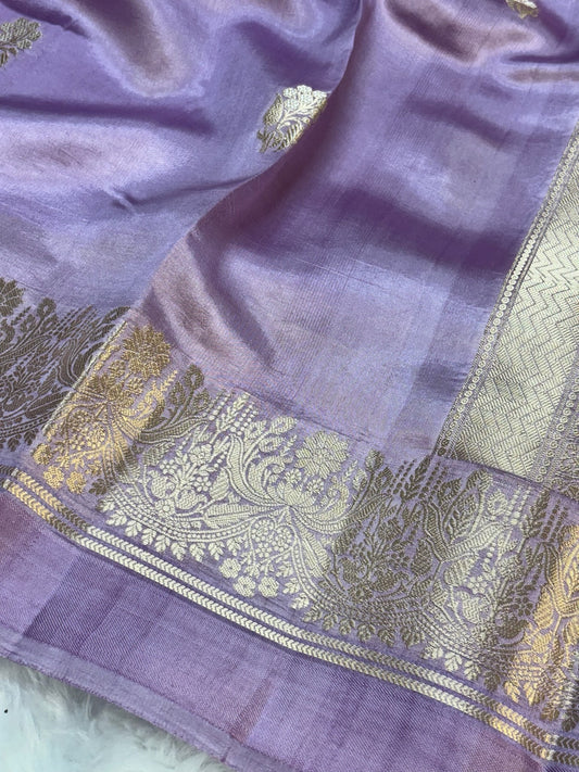 Pure  Banarasi Soft Silk Saree –  Lavender | Traditional Banarasi saree