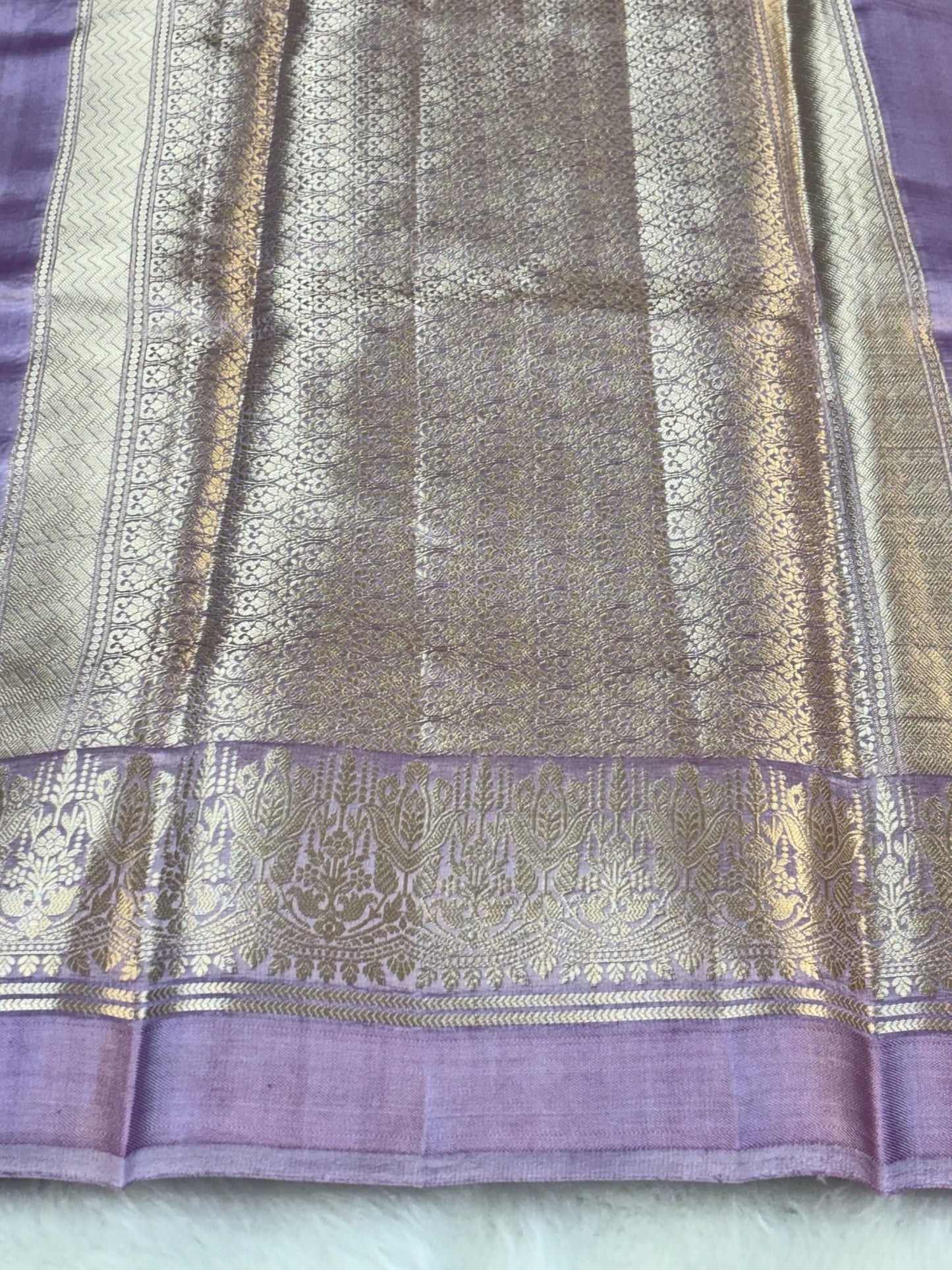 Pure  Banarasi Soft Silk Saree –  Lavender | Traditional Banarasi saree