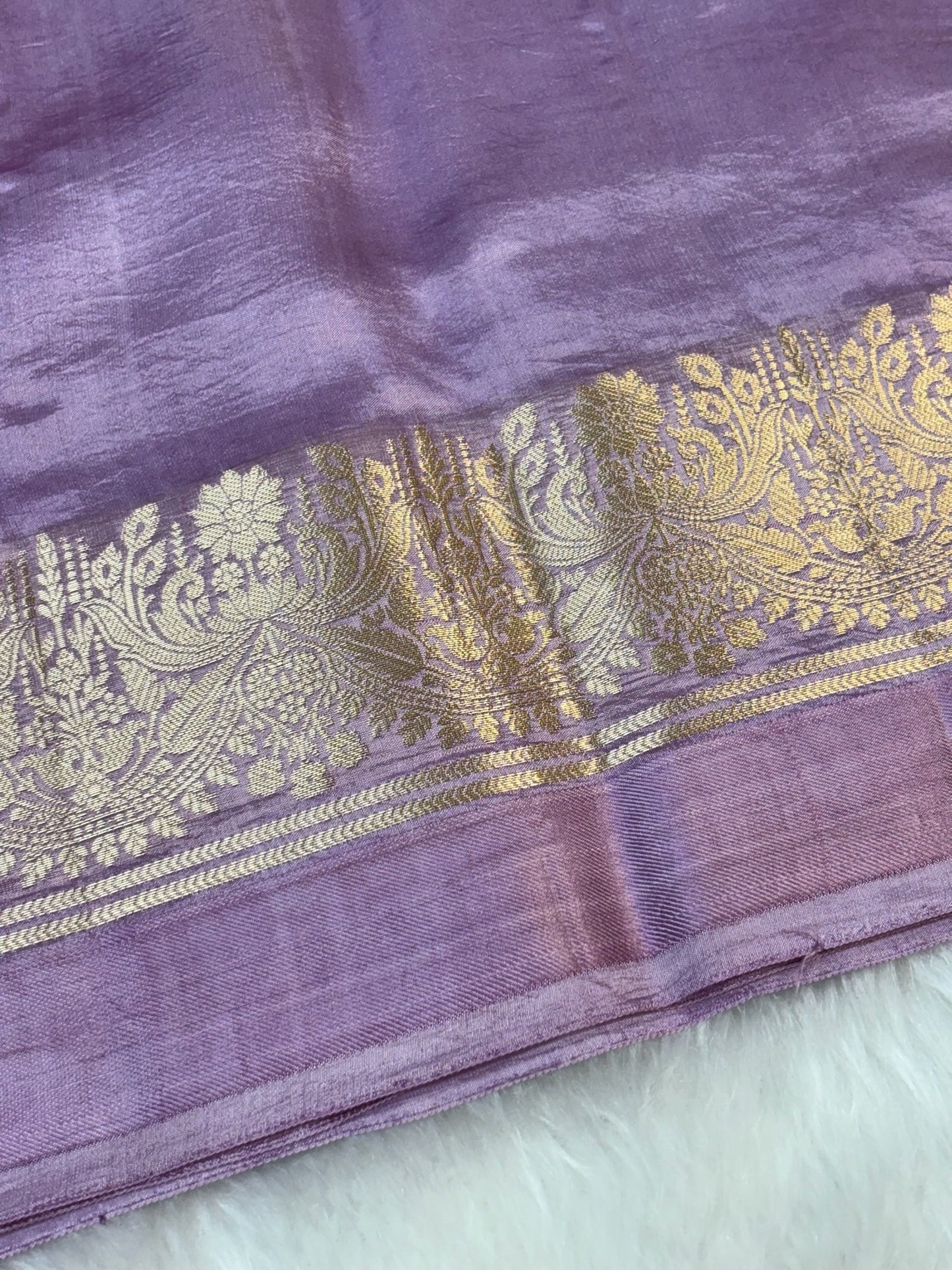 Pure  Banarasi Soft Silk Saree –  Lavender | Traditional Banarasi saree