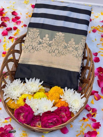 Pure Mashru Handwoven Silk Saree – Elegance
