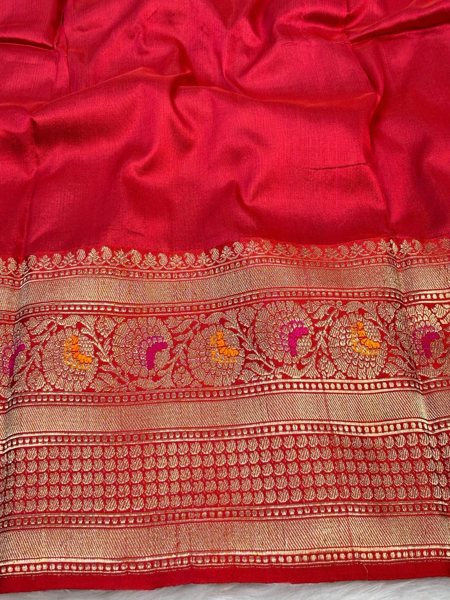 Pure Katan Silk Handwoven Banarasi Saree –  Black Base with Rich Zari Border
