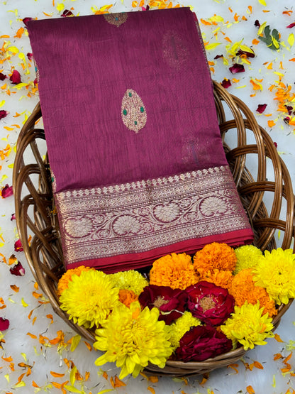 100% Pure Rose Blush Pink Cotton Silk Saree | Soft Lightweight Handwoven Elegant Saree for Daily & Festive Wear