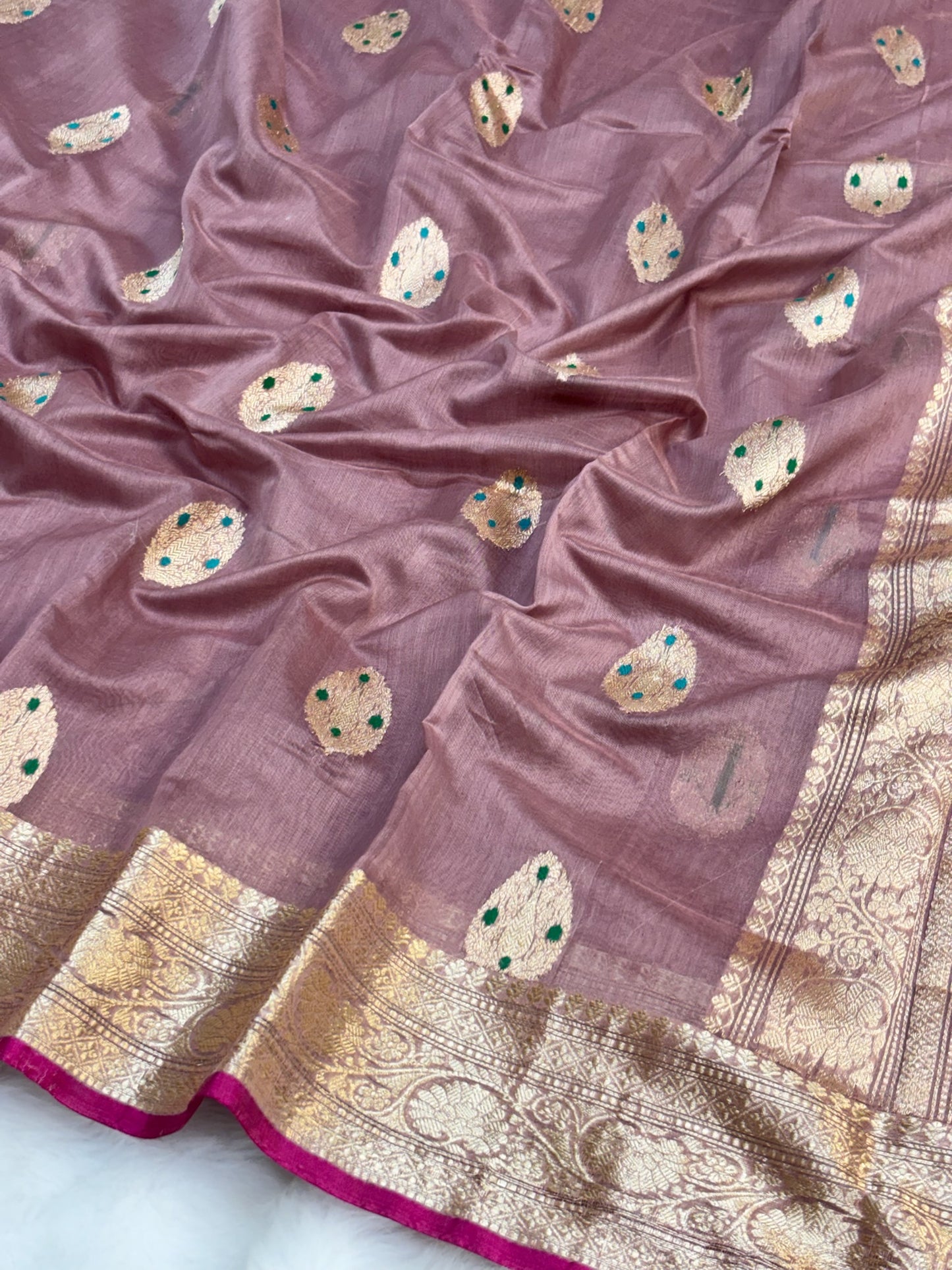 100% Pure Mauve Cotton Silk Saree | Soft Lightweight Handwoven Elegant Saree for Daily & Festive Wear
