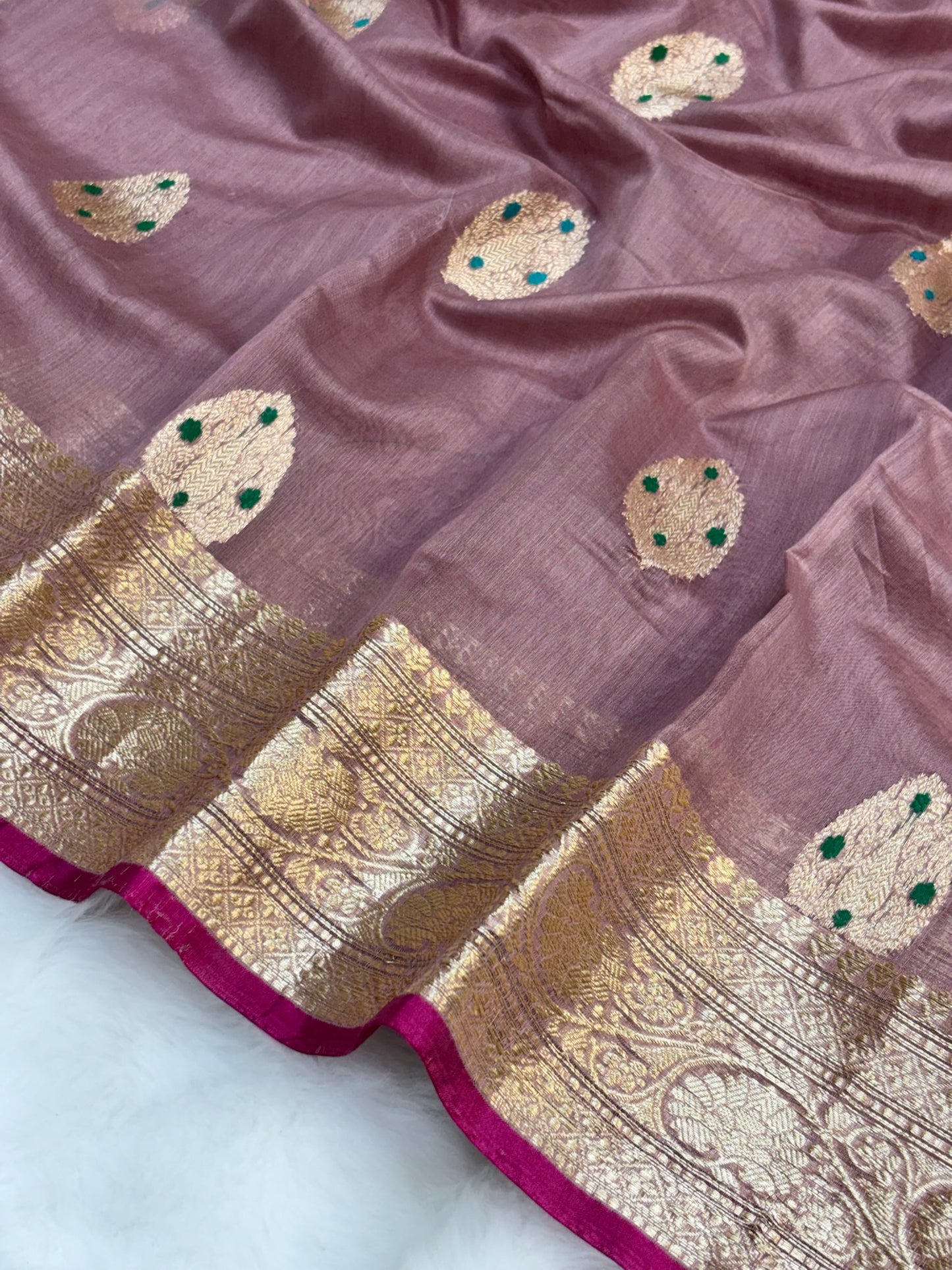 100% Pure Mauve Cotton Silk Saree | Soft Lightweight Handwoven Elegant Saree for Daily & Festive Wear