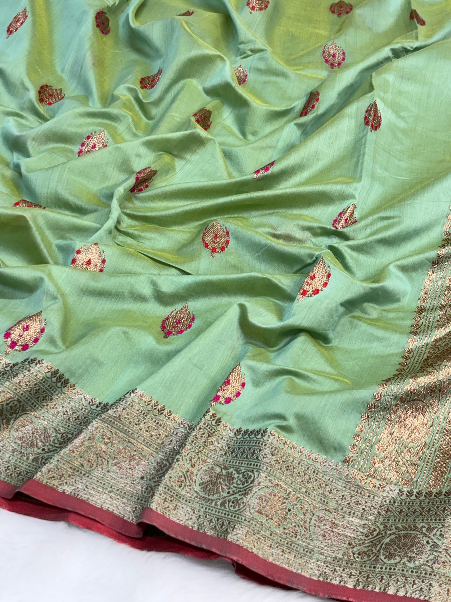 100% Pure Neon Green Cotton Silk Saree | Soft Lightweight Handwoven Elegant Saree for Daily & Festive Wear