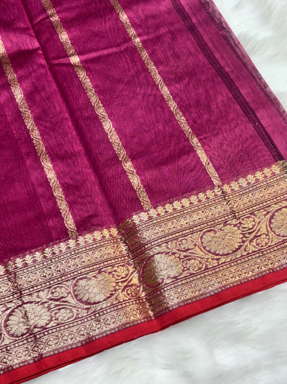 100% Pure Rose Blush Pink Cotton Silk Saree | Soft Lightweight Handwoven Elegant Saree for Daily & Festive Wear