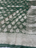 Green Pure Banarasi Tissue Saree