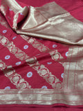 Red Banarasi Minakari Pure Silk Brocade Saree