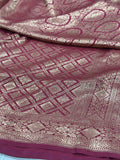 Maroon Banarasi Pure Silk Brocade Saree