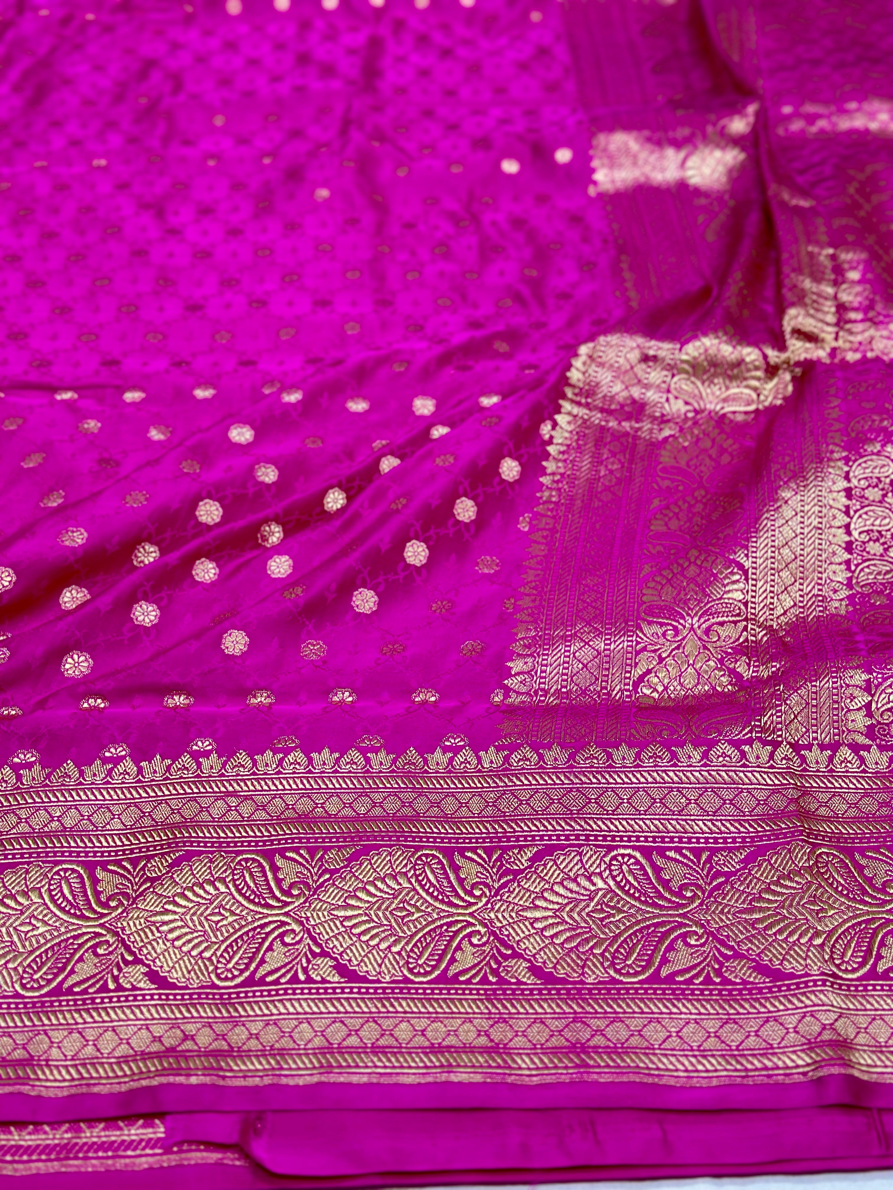Handwoven Banarasi Pure Satin Tanchoi Silk Saree